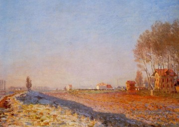La Plaine de Colombes White Frost Claude Monet Peinture à l'huile